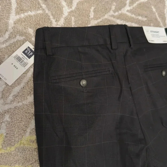 Gap straight stretch, checkered work pants NWT 8 - Picture 6 of 6